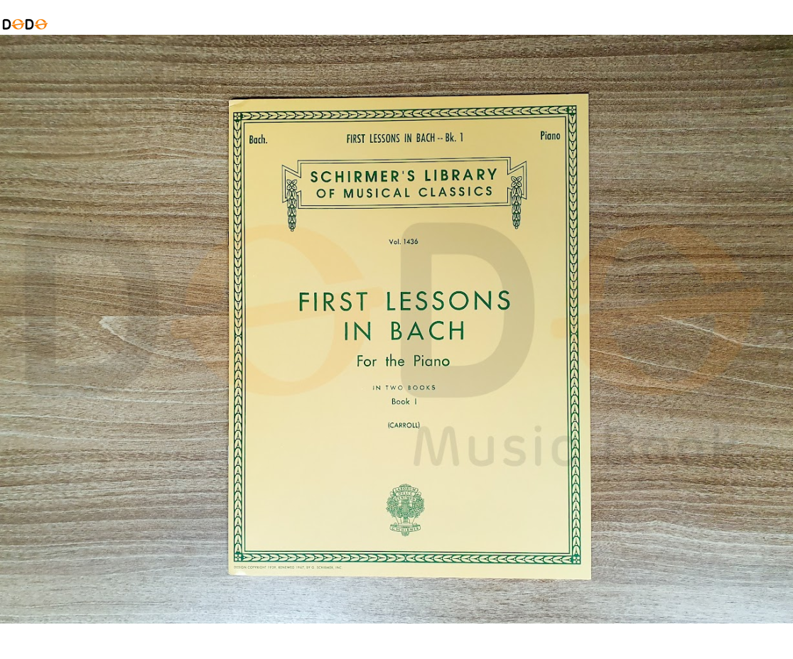 Schirmer's FIRST LESSONS IN BACH BOOK 1-2 PIANO SOLO