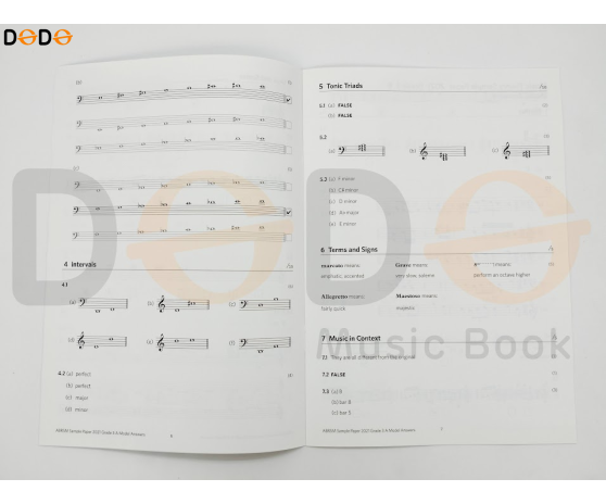 More Music Theory Sample Papers Model Answers, ABRSM 2021 - Grade 3