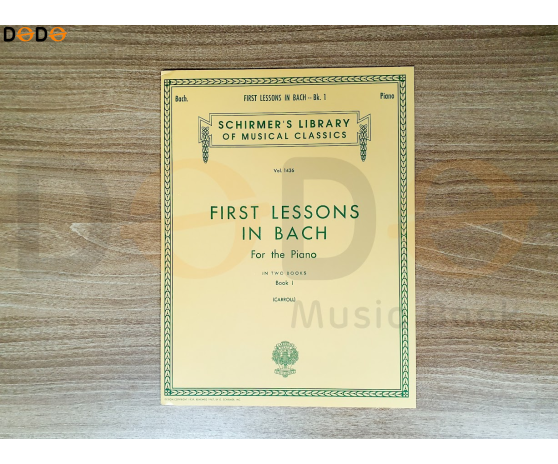 Schirmer's FIRST LESSONS IN BACH BOOK 1-2 PIANO SOLO