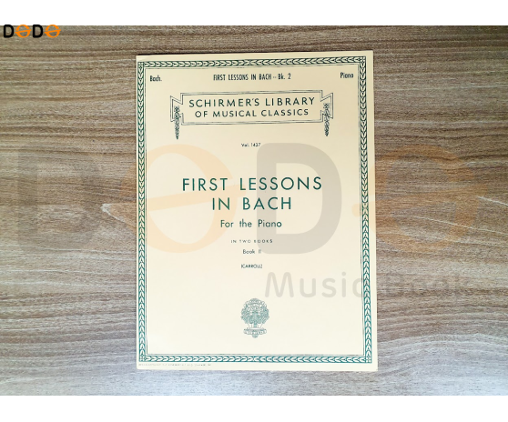 Schirmer's FIRST LESSONS IN BACH BOOK 1-2 PIANO SOLO