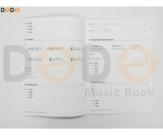 More Music Theory Sample Papers Model Answers, ABRSM 2021 - Grade 4