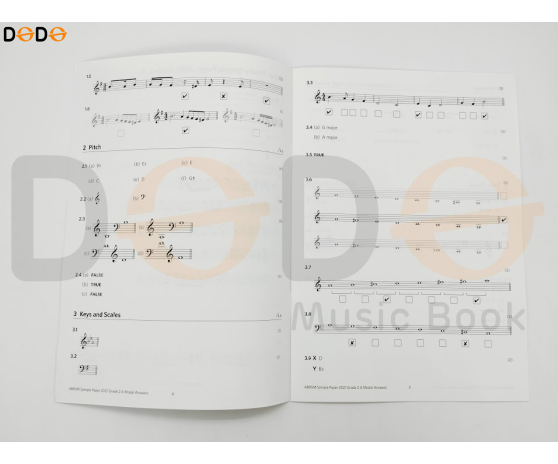 More Music Theory Sample Papers Model Answers, ABRSM 2021 - Grade 2