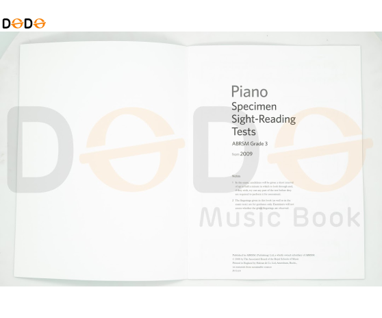PIANO SPECIMEN SIGHTREADING TESTS GRADE 3
