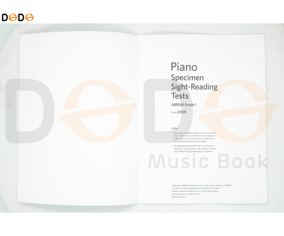 Piano Specimen Sightreding Test Grade 1