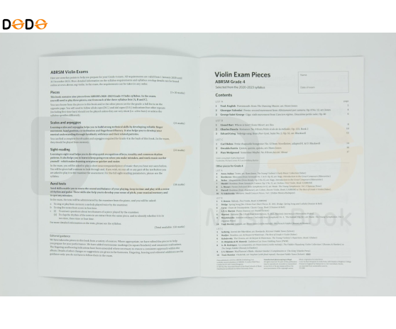 Violin Exam pieces 2020 - 2023 - Grade 4