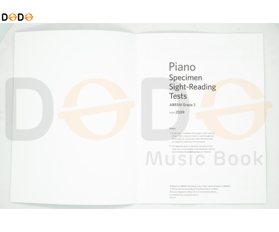 Piano Specimen Sightreding Test Grade 3